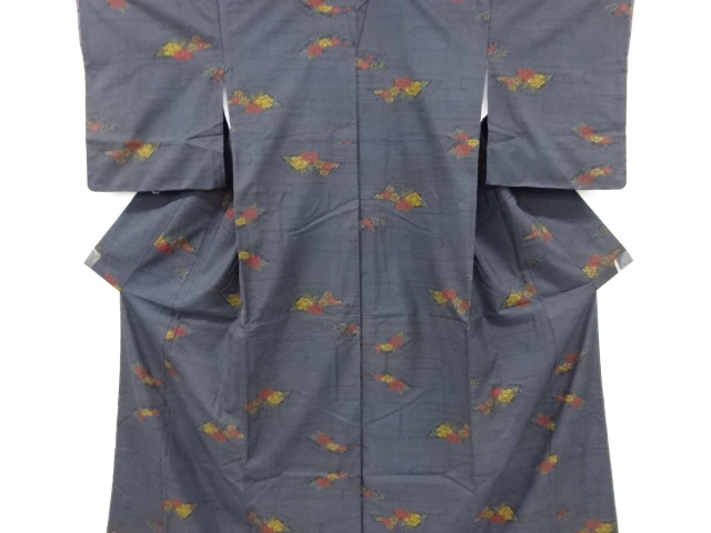 JAPANESE UNUSED KIMONO / DORO OSHIMA TSUMUGI (5 maruki)